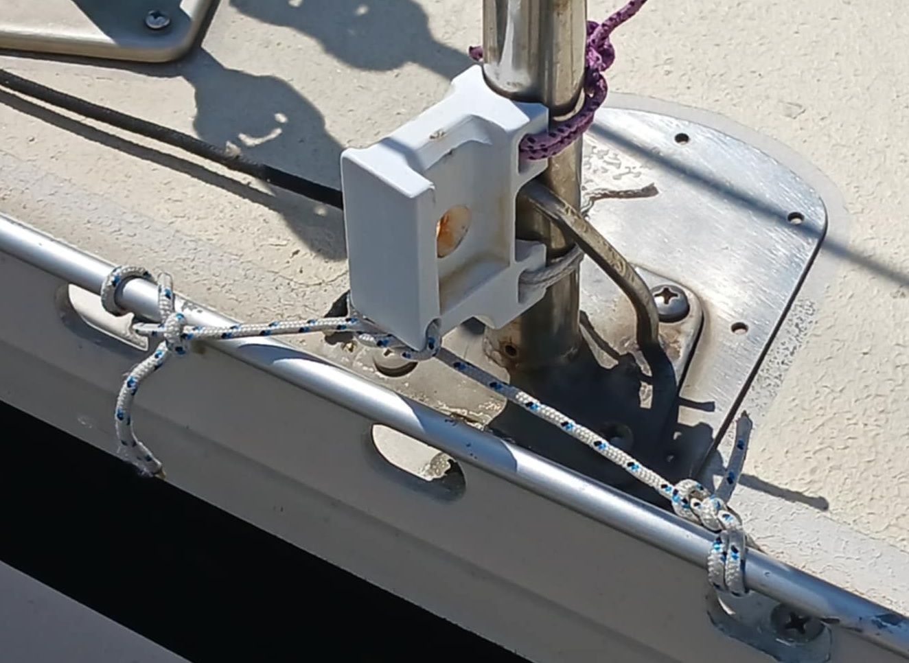 3D printed spinnaker pole bracket. (Photo/ Max Crittenden)