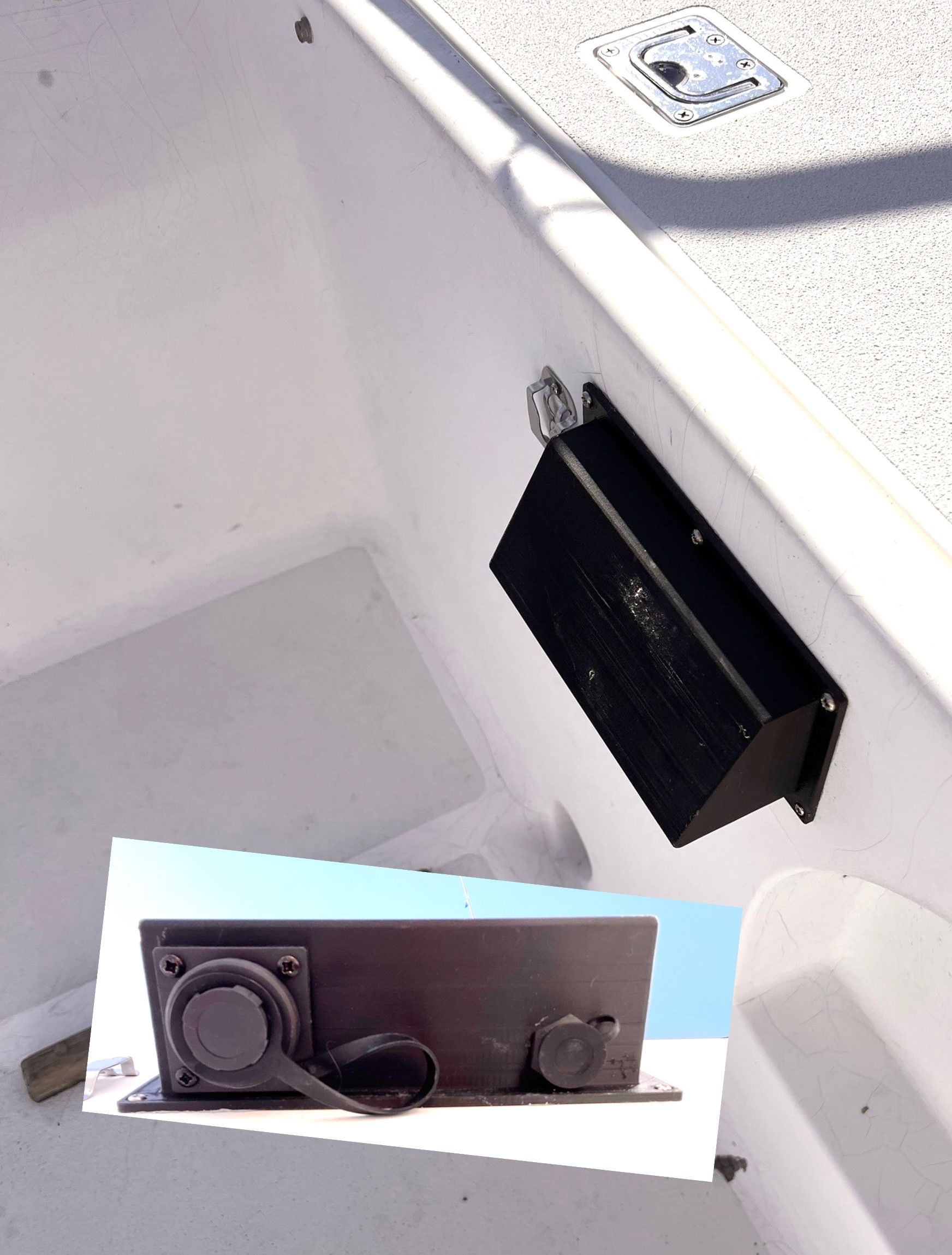 3D printed weather-tight cockpit box. (Photo/ Charlie Garrad)