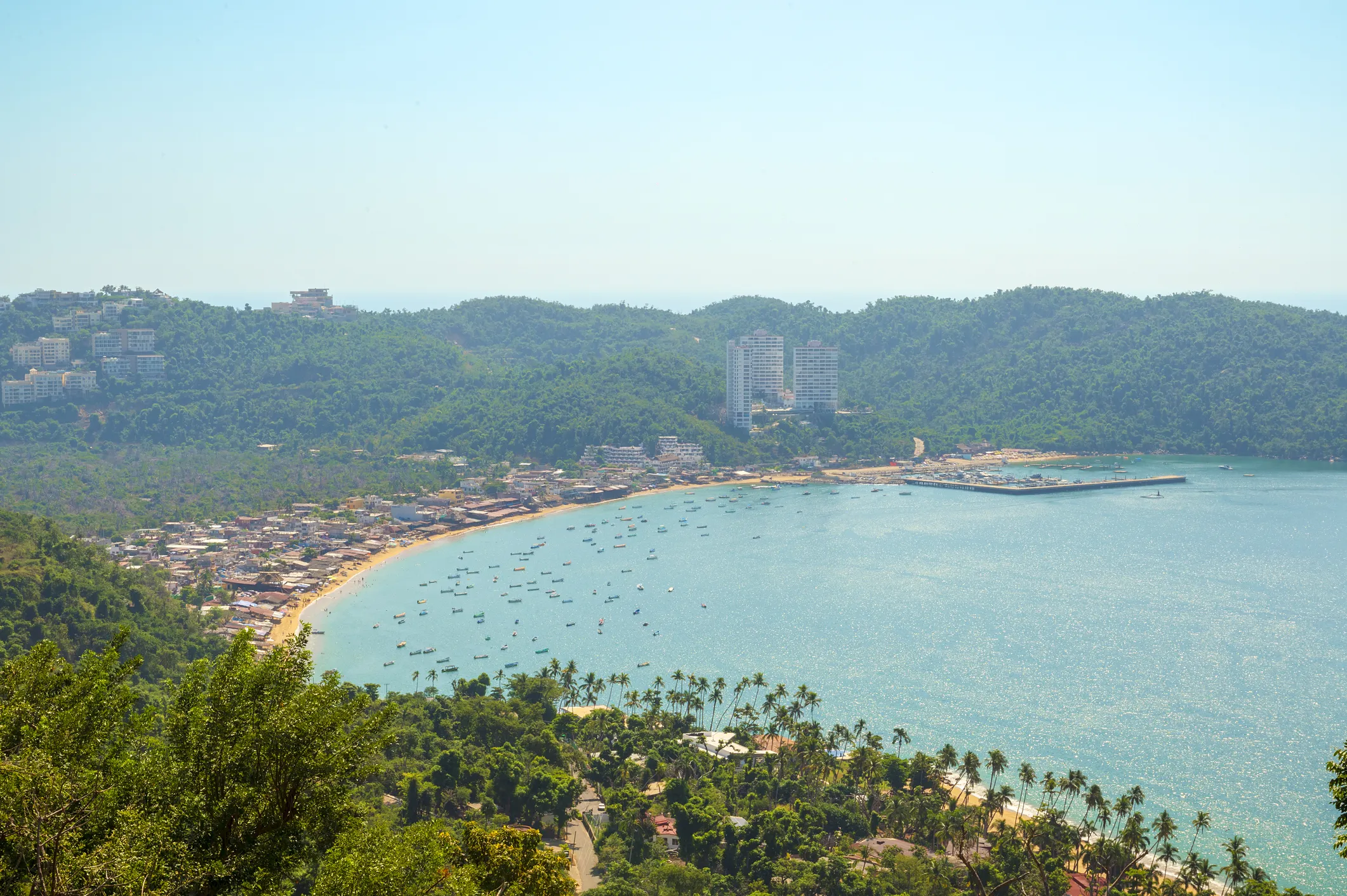 Puerto Marques Bay in Acapulco, Mexico.