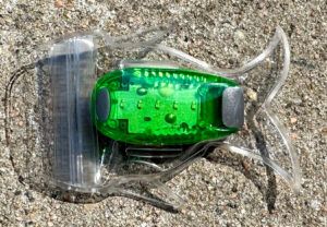 The Amazonly 4Pack Kayak Lights come with fish-shaped waterproof bags, which isn't necessary for dinghy use, but could potentially make the lights multifunctional for underwater use. (Photo/ Todd Vorenkamp)
