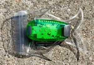 The Amazonly 4Pack Kayak Lights come with fish-shaped waterproof bags, which isn't necessary for dinghy use, but could potentially make the lights multifunctional for underwater use. (Photo/ Todd Vorenkamp)