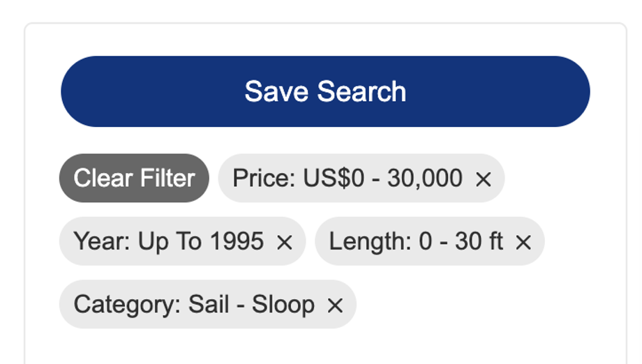 Use the filters on sites like YachtWorld.com or Boats.com to search available vessels in your area. (Image source: Yacht World)