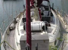 A Hans Christian 41T's ideal speed is 6 knots, which is 75 percent of the hull speed. At faster speeds, drag exacts a much bigger toll on fuel economy. (Photo courtesy of Boat24.com).