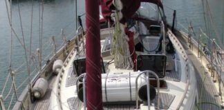 A Hans Christian 41T's ideal speed is 6 knots, which is 75 percent of the hull speed. At faster speeds, drag exacts a much bigger toll on fuel economy. (Photo courtesy of Boat24.com).