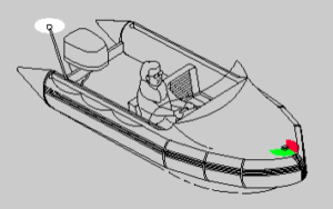 Power-driven vessel of less than 12 meters in length. Same for International. (Image source: USCG Navigation Rules)