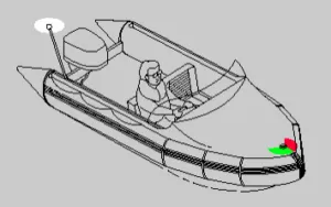Power-driven vessel of less than 12 meters in length. Same for International. (Image source: USCG Navigation Rules)