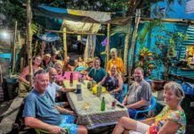 Traditional Pupusa Night at Bill and Jean's. Pupusas are the El Salvadoran national food and can be found in all flavors and sizes on street corners and eating establishments throughout the country. The pupusa shell is a hand-sized small pizza filled with a multitude of local foods including beans, cheese, fish, beef and many more exciting tastes. (Photo/ Pamela Bendall)