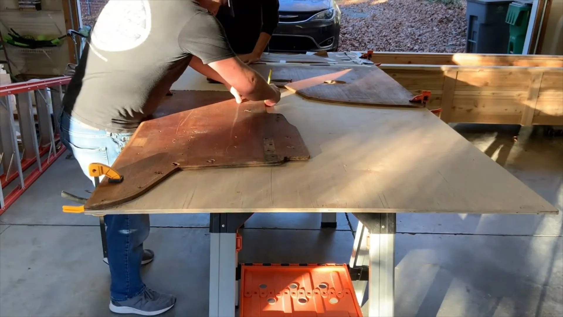 Cutting the new bulkheads. (Photo/ Steve Milan)