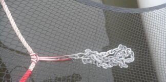 A chain kellet on a rope rode can help smaller boats with combination rodes anchor on shorter scope and avoid swinging into boats using all-chain in crowded harbors. (Photo/ Drew Frye)