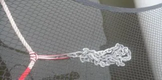 A chain kellet on a rope rode can help smaller boats with combination rodes anchor on shorter scope and avoid swinging into boats using all-chain in crowded harbors. (Photo/ Drew Frye)