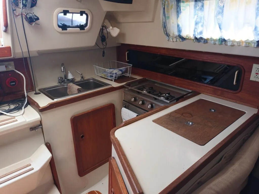 A function-first galley equipped with the essentials. (Photo/ Ray Ville)