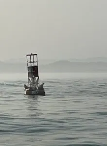 Channel marker for a bar crossing. (Photo/ Jaclyn Jeffrey)