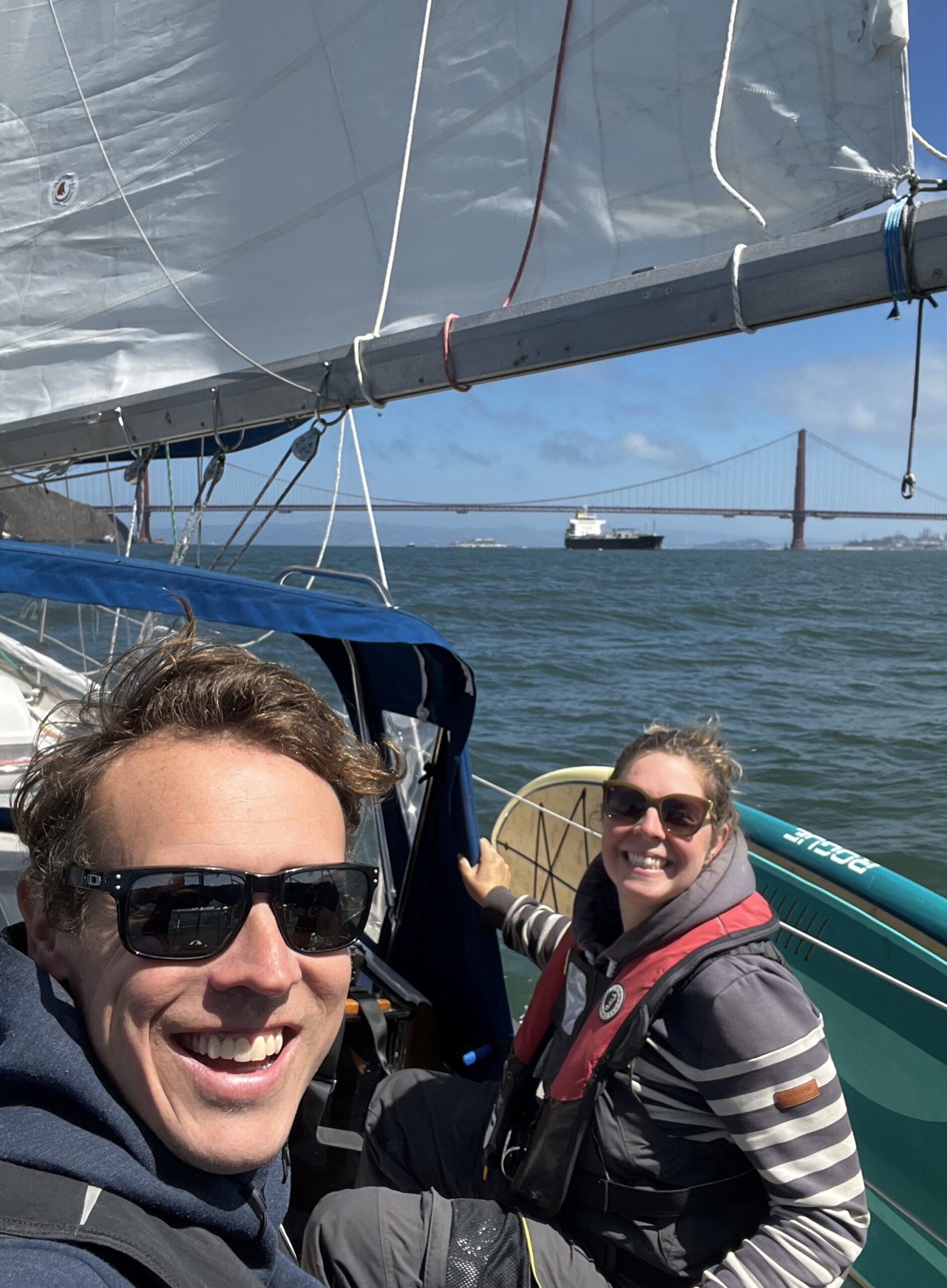 Crossing under the Golden Gate Bridge. (Photo/ Jaclyn Jeffrey)
