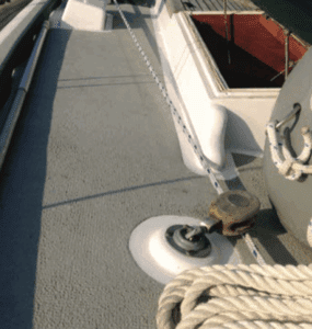 Durabak non-skid looked great after application, but it has not weathered as well as polyurethane paint products.