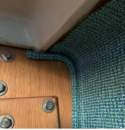 Bulkhead installed with new trim. (Photo/ Steve Milan)