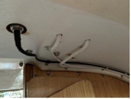 Wiring rerouted to the head area. (Photo/ Steve Milan)