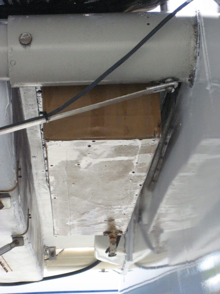 Stiletto gas tank. Installing them under the seats was lightweight, fume-safe, and out of the way. Same with the water tank on the other side. (Photo/ Drew Frye)