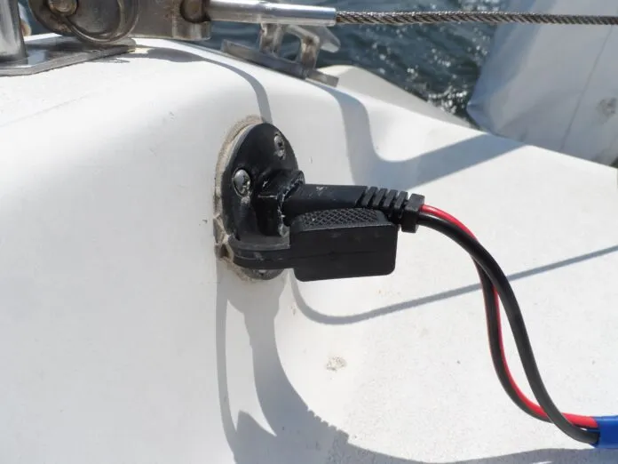 21. sae 2-pin conector for autohelm. Seadog broke, so this is now my favorite SAE 2-pin conector for autohelm. The Muyimu broke, so this is now my favorite. (Photo/ Drew Frye)