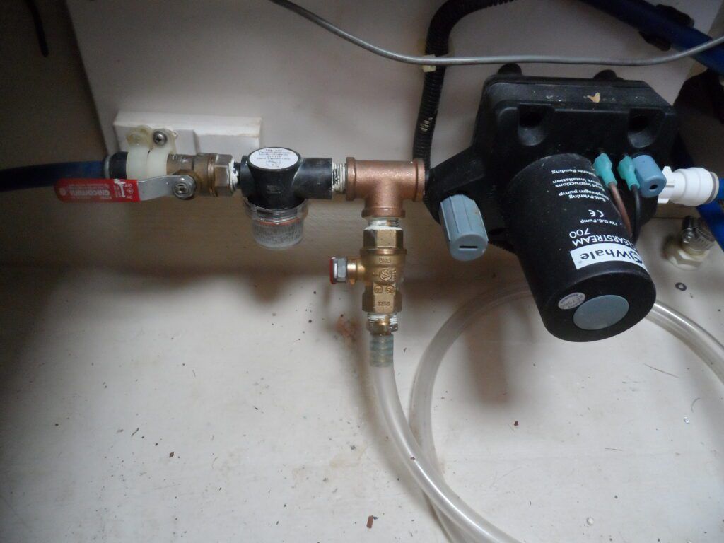 A potable water winterizing valve is a desirable fix for those in colder climes. (Photo/ Drew Frye)