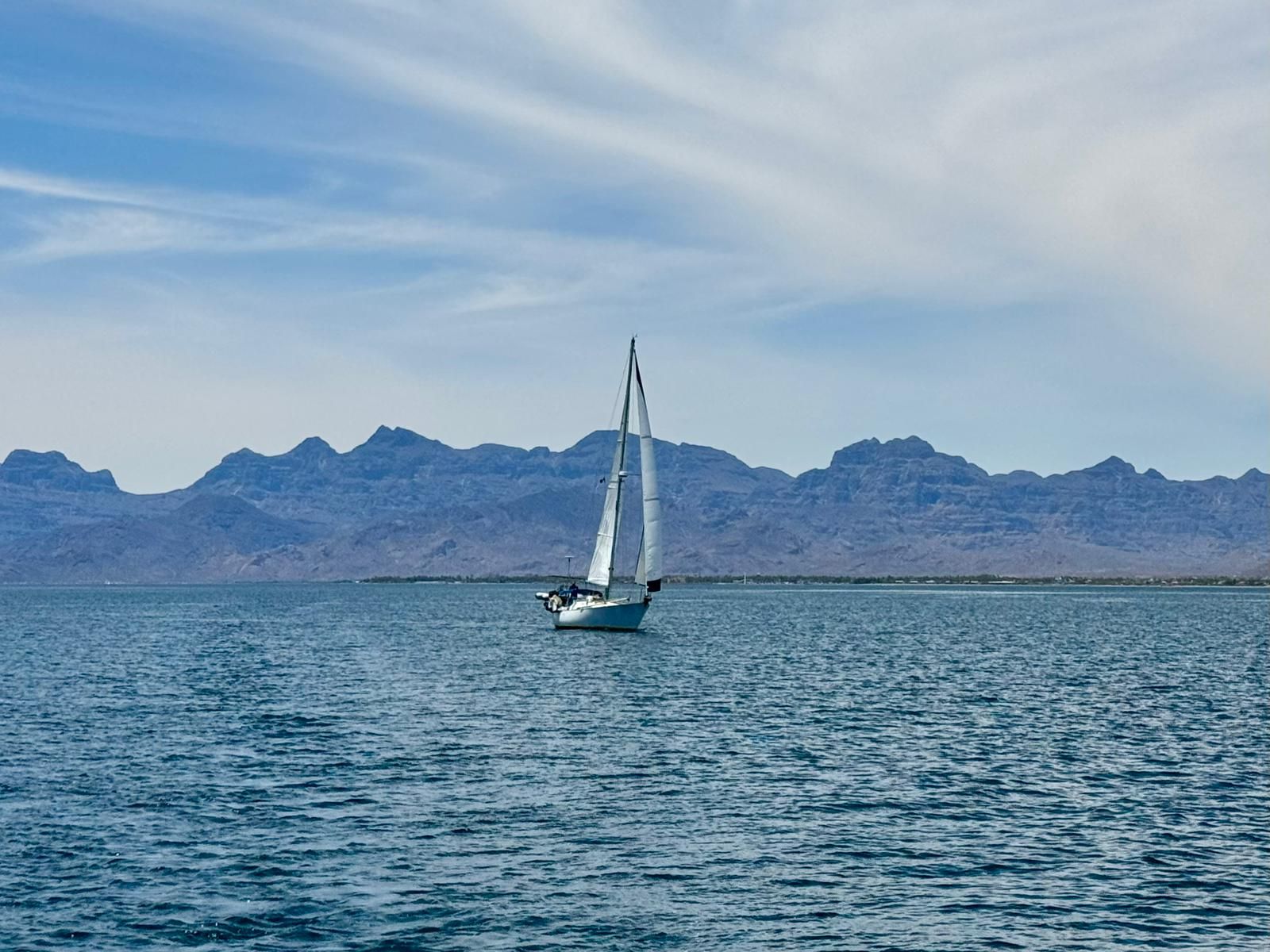 Raicilla under sail. Every trip became a race. (Photo/ Jaclyn Jeffrey)
