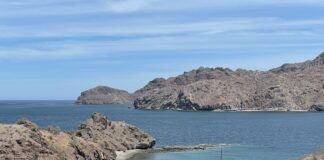 The author's boat, Raicilla, anchored at Agua Verde in the Sea of Cortez. (Photo/ Jaclyn Jeffrey)