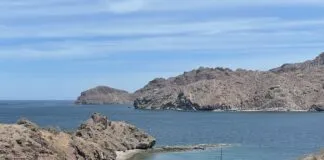 The author's boat, Raicilla, anchored at Agua Verde in the Sea of Cortez. (Photo/ Jaclyn Jeffrey)