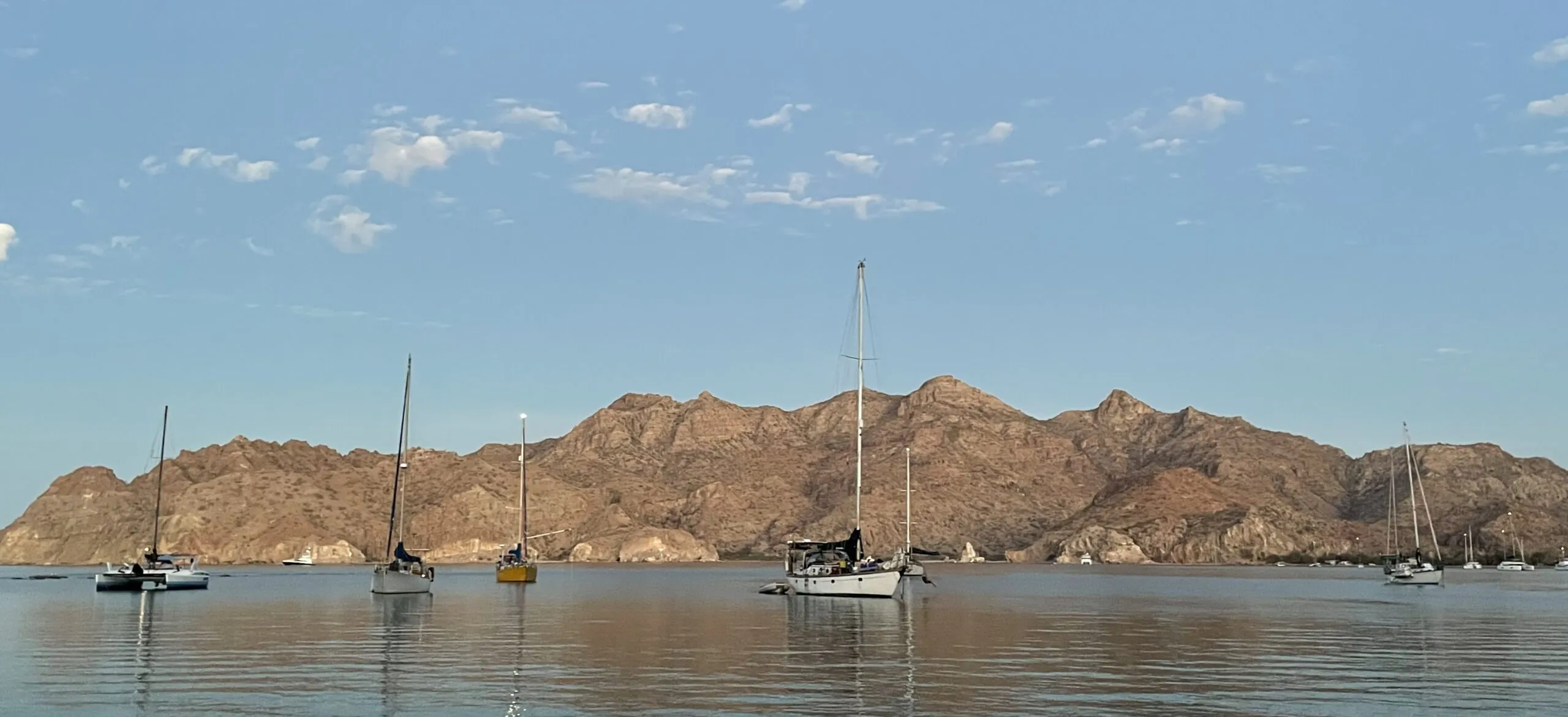 Growing group of buddy boats at Agua Verde. (Photo/ Jaclyn Jeffrey)