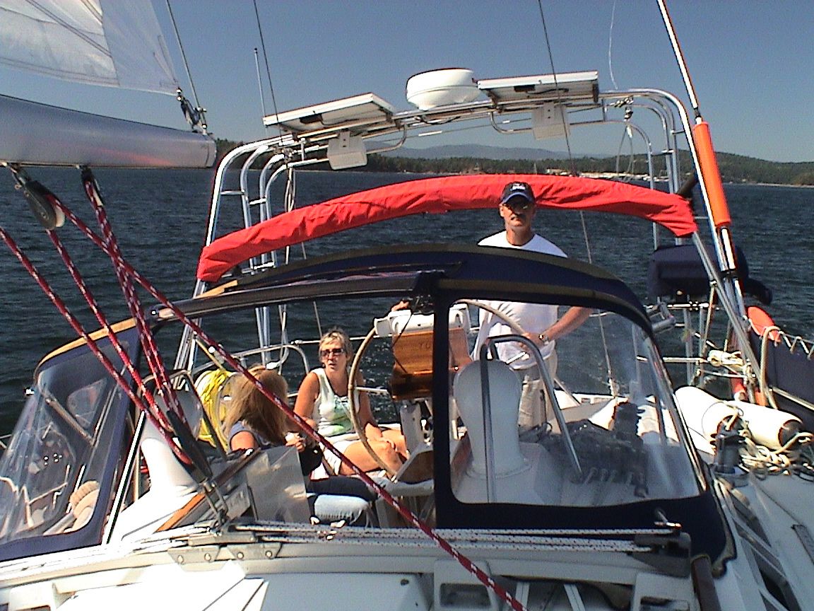 Enjoying the sail on the Beneteau 39. (Photo/ Bert Vermeer)
