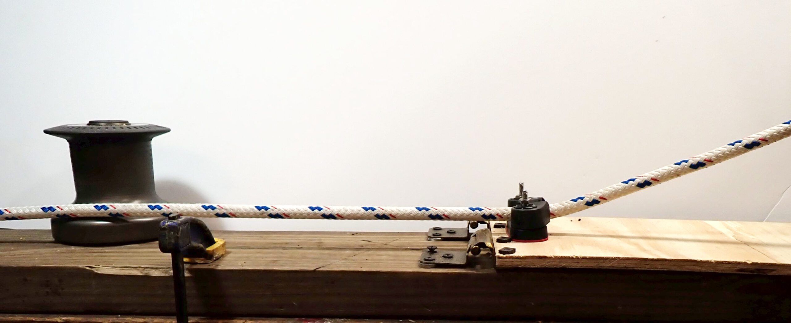 Testing release angle, polyester doublebraid. 40 lb. line tension. (Photo/ Drew Frye)