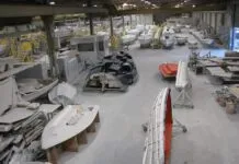 Inside Catalina Yachts’ factory in Largo, FL, in 2007. (Photo/ Catalina 36/375 International Association)