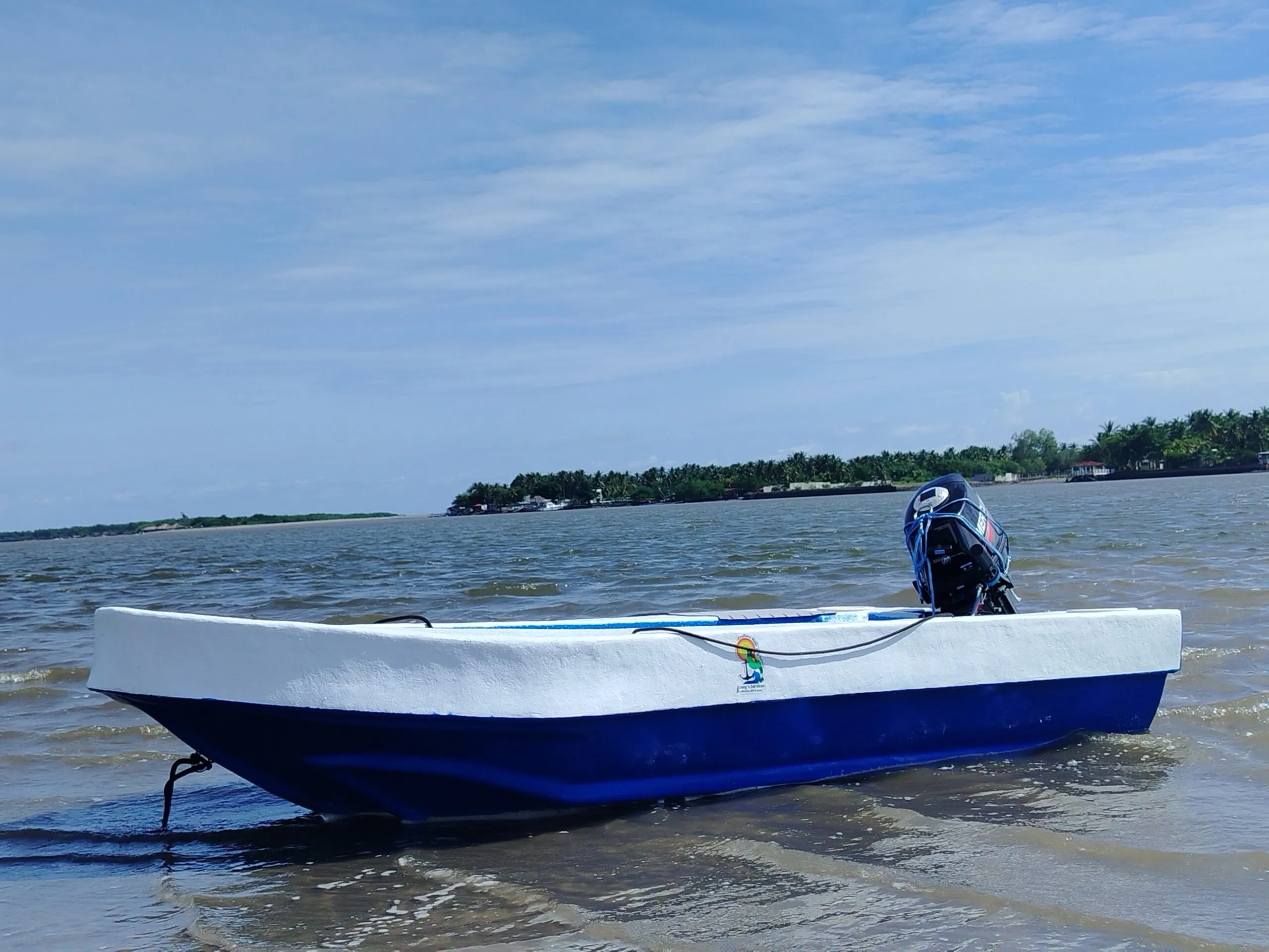 Our new fiberglass 9.5 ft. dinghy. (Photo/ Jaclyn Jeffrey)
