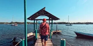 Bill and Jean’s dinghy dock. View of the mooring field. (Photo/ Jaclyn Jeffrey)