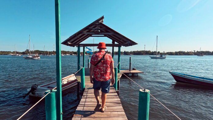 Bill and Jean’s dinghy dock. View of the mooring field. (Photo/ Jaclyn Jeffrey)