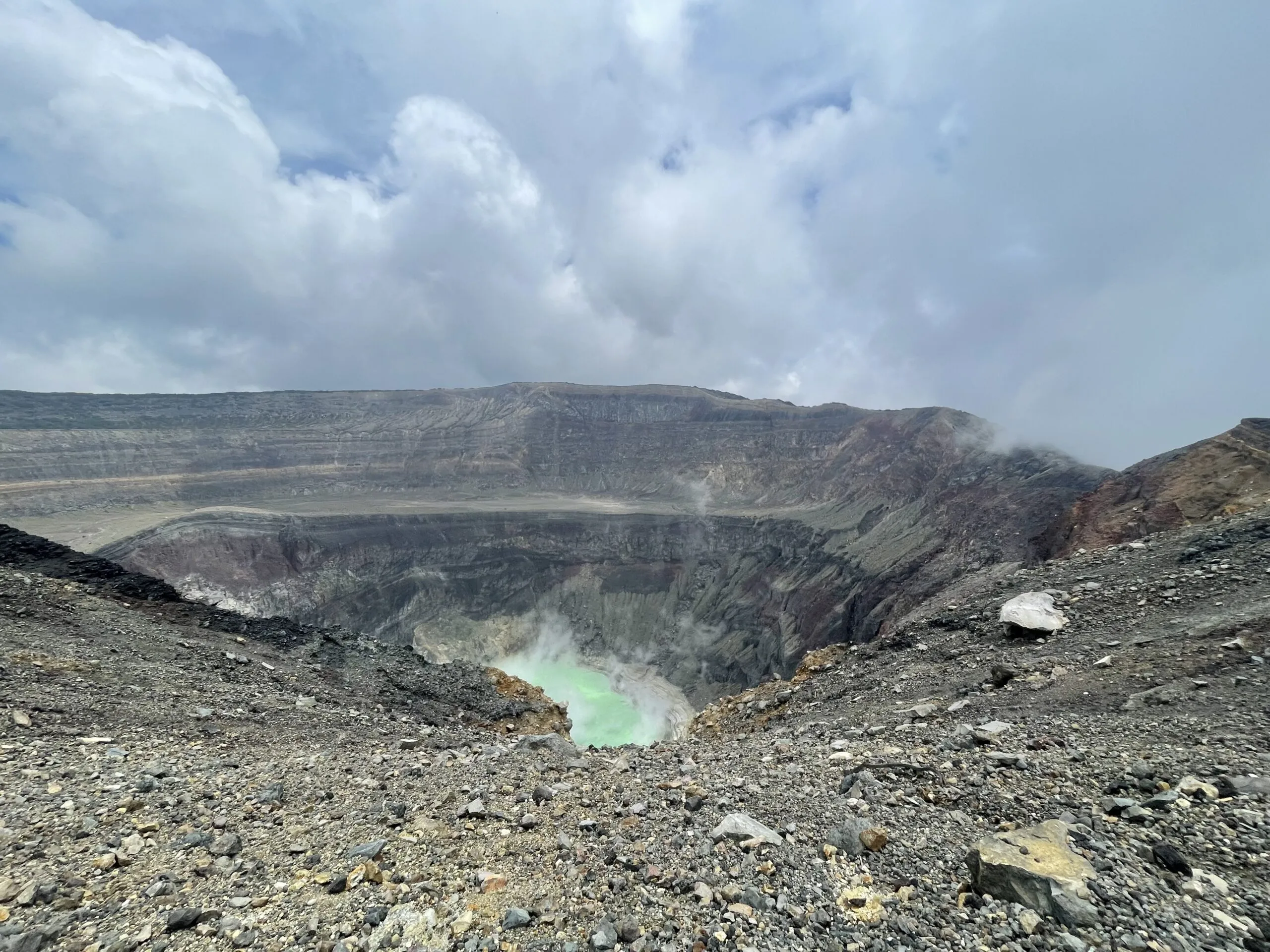 Sightseeing at the Santa Ana volcano. You can hike right to the top. (Photo/ Jaclyn Jeffrey)