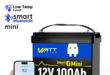 Power Up: Planning Your Lithium Conversion on a Budget The author’s choice: A single 12V 100Ah WattCycle LFP battery with integrated BMS and Bluetooth. (Image/ www.ca.wattcycle.com)