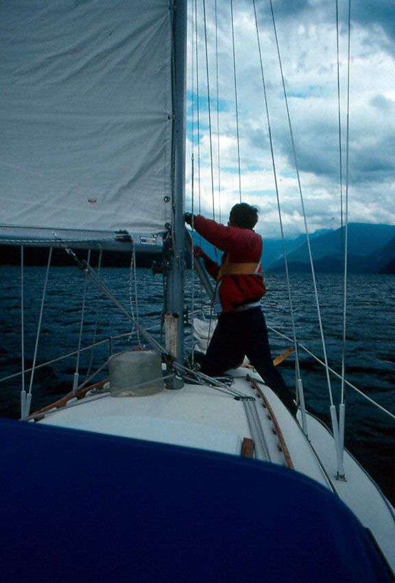 Bert at the mast. (Photo/ Bert Vermeer)