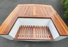 Sailboat Parts, a creative retailer based in Grasonville, MD, turned the Transom of an old Lighting into bench seat. (Photo/ Sailboat Parts)