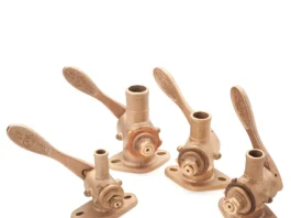 Traditional tapered plug bronze seacocks like these Spartan Marine models are precision instruments that require regular maintenance to keep their watertight seal and smooth operation. (Image/ Spartan Marine)
