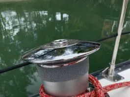 An old winch with a strip of 3M Safety-Walk tape applied for extra grip. (Photo/ Bert Vermeer)