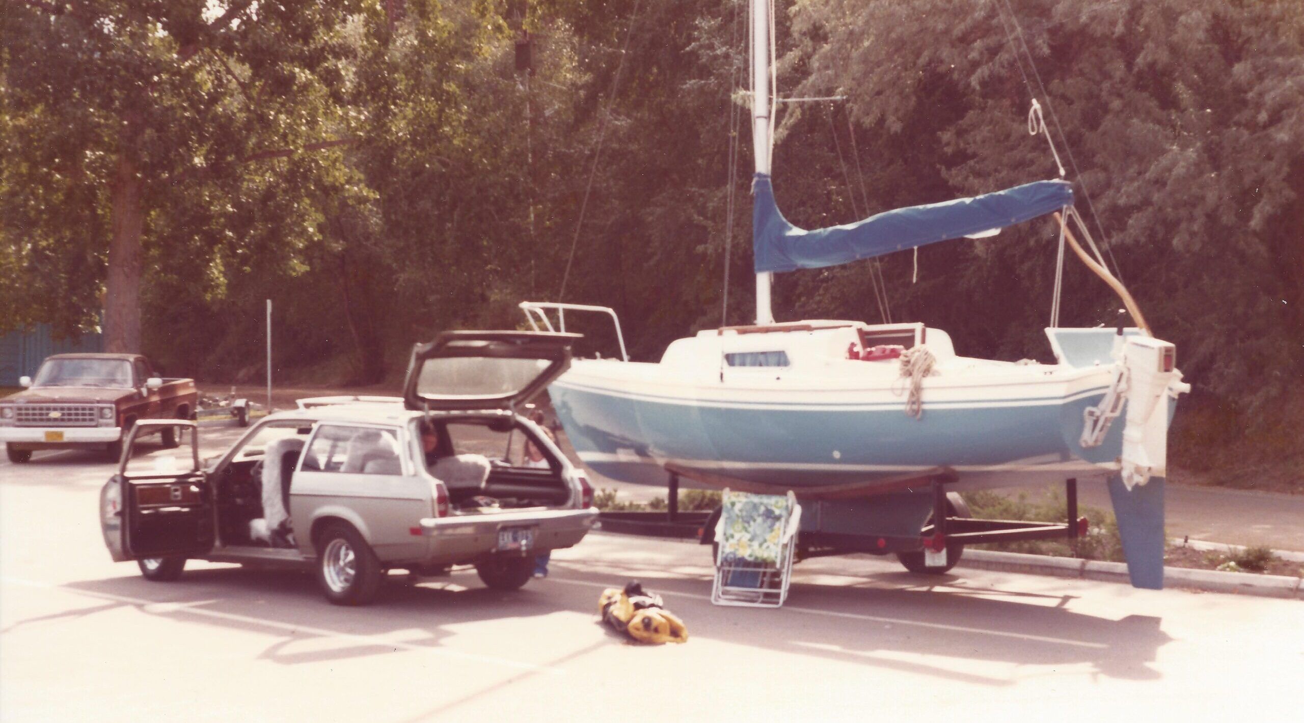 This blue Balboa 20 was an affordably priced first boat for the young couple. (Photo/ Bert Vermeer)