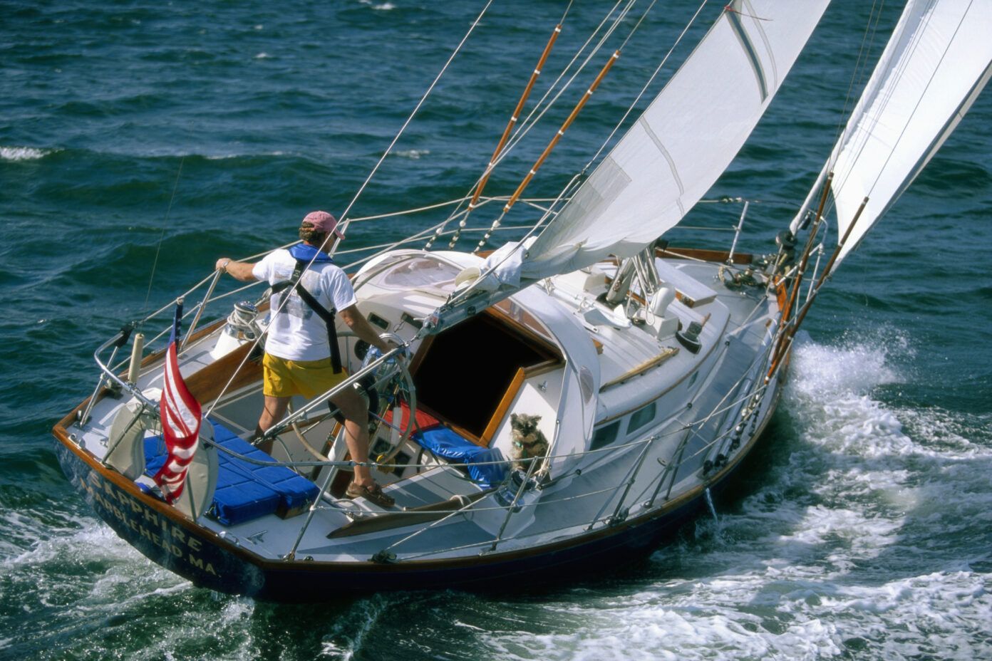 A reefed mainsail and furled/reduced foresail provides great speed performance, as well as crew comfort via less heeling. In addition to increased safety, there is the added benefit of reduced stress on the sails, rigging and the boat.
