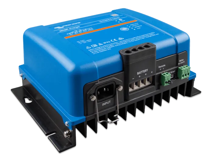 Victron’s Smart IP43 Charger uses an adaptive multi-stage algorithm and a dedicated LFP setting to safely manage the transition from constant current to constant voltage charging. (Image/Victron)
