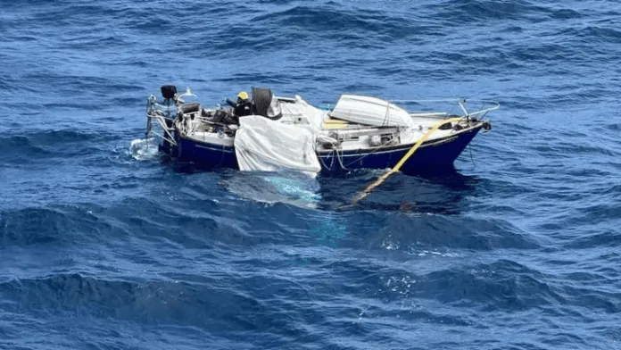 Disabled April Alice. (Photo/ U.S. Coast Guard)