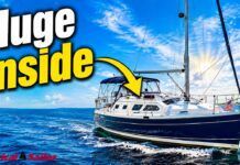 The MASSIVE Hunter Deck Saloon 41 The MASSIVE Hunter Deck Saloon 41 video from Practical Sailor