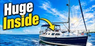The MASSIVE Hunter Deck Saloon 41 The MASSIVE Hunter Deck Saloon 41 video from Practical Sailor